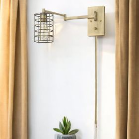 Industrial Gold Metal Wall Sconce