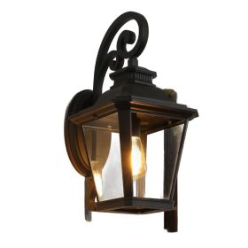 Black Transparent Outdoor Hanging Light With Clear Shades