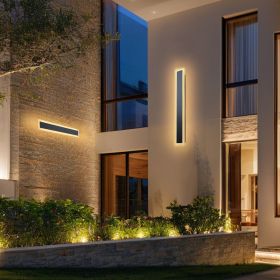 VEVOR Outdoor Wall Lights, 2 Pack, 23.6 Inch Long Strip Modern Exterior Wall Sconce Light Fixtures, 2700K-6000K, IP65 Waterproof Anti-Rust