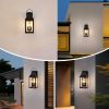 20'' Outdoor Wall Light, Porch Light Outdoor Wall Sconce Lantern, 2-Light Modern Black Exterior Lighting Fixture Wall Mount