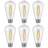 VEVOR 6 Pack Edison Bulbs LED, ST19 Vintage Edison Light Bulbs, 7W Dimmable 800 Lumens, 2700K Warm White, E26 Base LED Filament Bulb