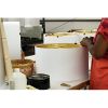 Slant Linen Box Pleat Softback Lampshade with Washer Fitter, White