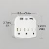 1pc Mini Outlet Extender ; USB Wall Charger; 3-Outlet Surge Protector Power Strip With 2 USB Ports And 1 Type-c; Multi Plug Outlet With Spaced Outlets