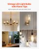VEVOR LED Candelabra Bulbs, 12-Pack Dimmable Chandelier Light Bulbs, Vintage Flame Tip Candle Light Bulb with 2725K Warm Lighting