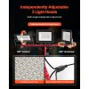 LED Work Light with Stand, 21000 Lumens, Three-Head Portable Camping Light with Individual Switch, Tripod Stand, 10.83 ft Power Cord