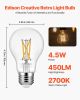 VEVOR 6 Pack Edison Bulbs LED, A19 Vintage Edison Light Bulbs, 4.5W Dimmable 450 Lumens, 2700K Warm White, E26 Base LED Filament Bulb