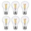 VEVOR 6 Pack Edison Bulbs LED, A19 Vintage Edison Light Bulbs, 4.5W Dimmable 450 Lumens, 2700K Warm White, E26 Base LED Filament Bulb
