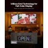 Programmable LED Sign, P6 Full Color Flexible Digital Scrolling Panel, DIY Custom Text Pattern GIF Display Board