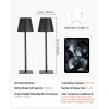 Cordless Table Lamp, 2-Pack, 5200mAh Built-in Rechargeable Battery Desk Lamp, 3 Color Stepless Dimming Up, 3000-6500K Color Temperature