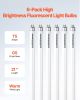 VEVOR 8 Pack T5 Fluorescent Light Bulbs, 21-Inch Linear, Fluorescent Tube Lamp with 3000K Warm White, 13 Watts, G5 Bi-Pin Base, 1100 Lumens