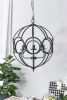4 - Light Metal Chandelier, Hanging Light Fixture with Adjustable Chain for Kitchen Dining Room Foyer Entryway, Bulb Not Included