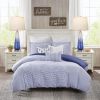 Table Lamps Set of 2 with Touch Control, 3-Way Dimmable Modern Glass Bedside Lamps with USB A+C Ports, Nightstand Lamp with White Fabric Shade