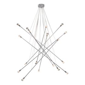 Silver Multi Light Metal Dimmable Chandelier